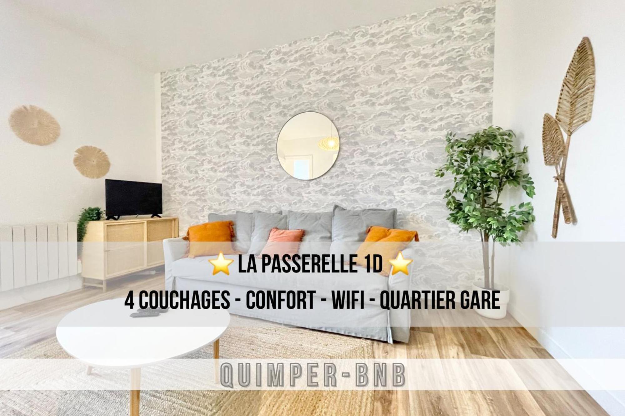 La Passerelle 1D - Quartier Gare - Wifi Quimper Dış mekan fotoğraf