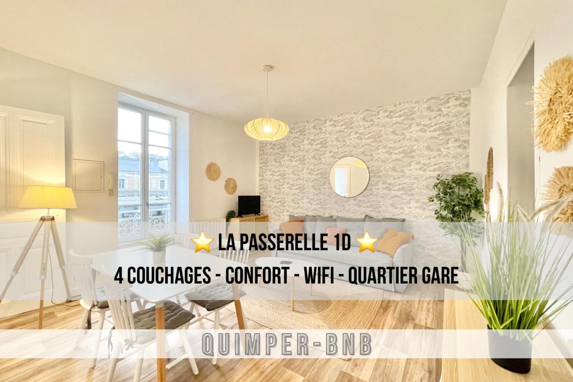 La Passerelle 1D - Quartier Gare - Wifi Quimper Dış mekan fotoğraf
